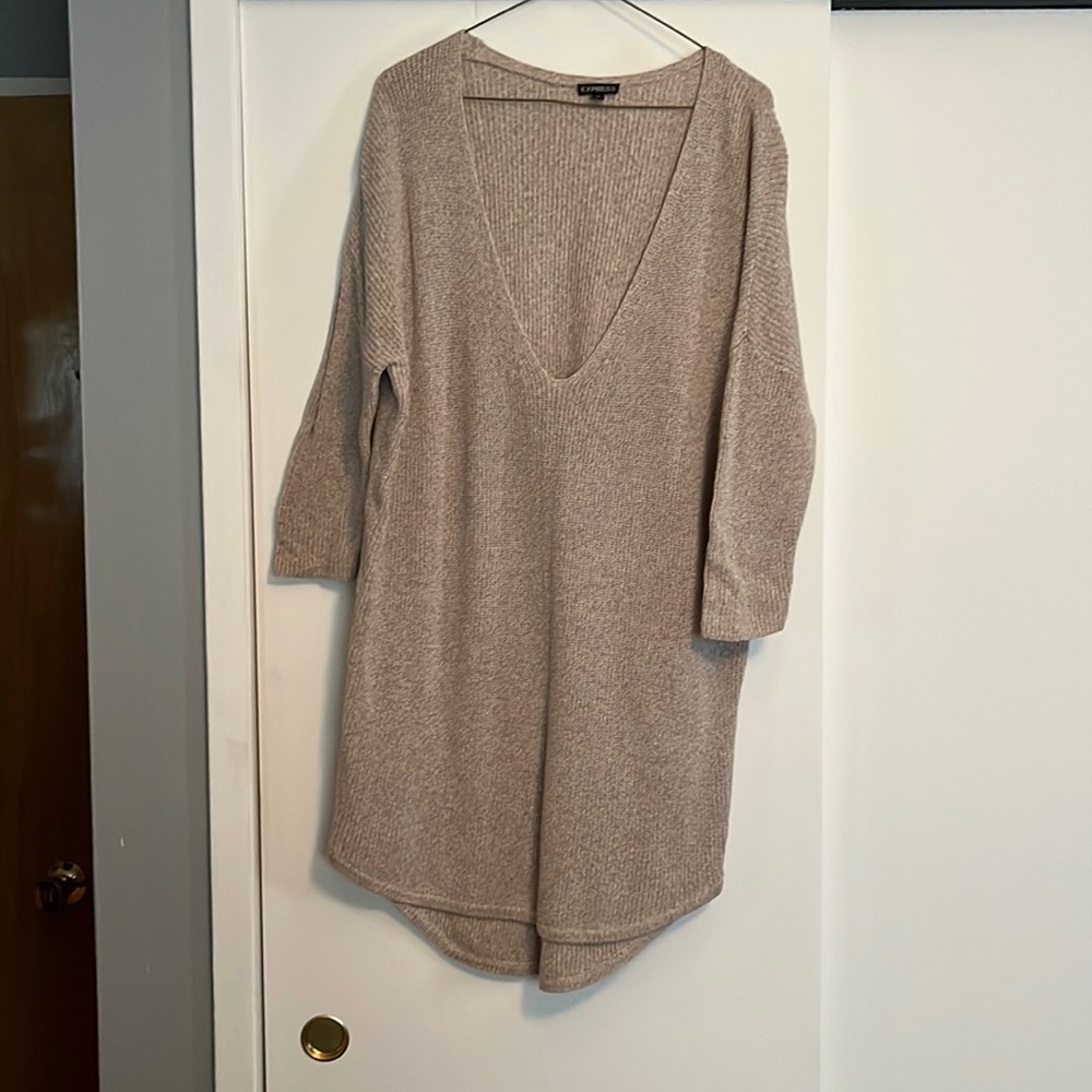Express v-neck sweater dress